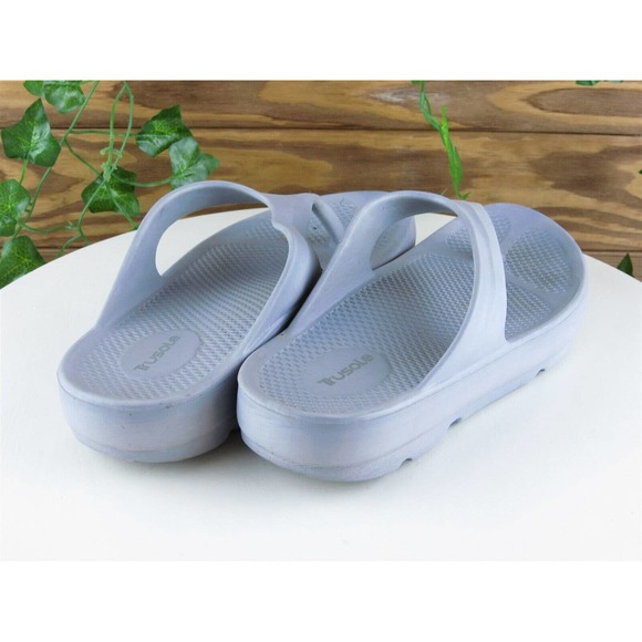 Trusols Size 37 M Women Sandal Flip Flop Gray Synthetic - Picture 6 of 10
